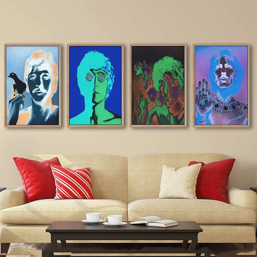 

Aesthetic Classic Poster The Beatle Figure Canvas Painting Modern Art Print Abstract Wall Picture For Living Room Home Decor