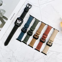 genuine leather strap for apple watch 45mm 41mm 44mm 40mm 42mm 38mm panerai band watchband accessories for iwatch 7 se 6 5 4 3