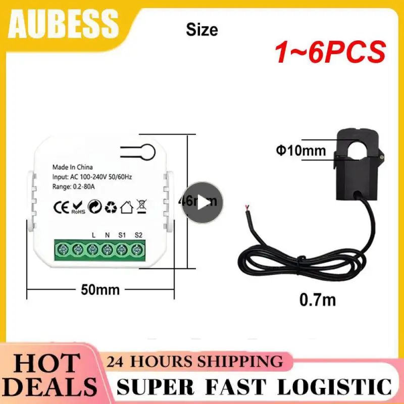 

Умная розетка Tuya Smart ZigBee, модуль переключателя с измерителем энергии в кВтч, таймером, защитой от перегрузки 16 А, Поддержка Google Home Alexa, 1 ~ 6 шт.