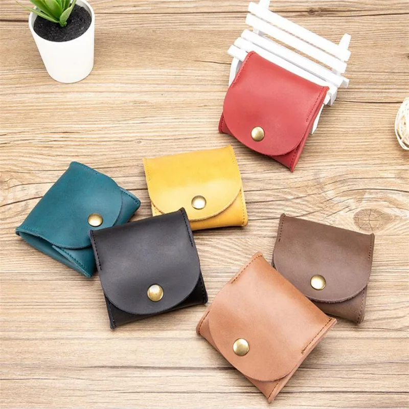 

Multi-Coloured Coin Purse Cowhide Mini Headphone Bag Small Money Bag Small Organizer Coin Purse