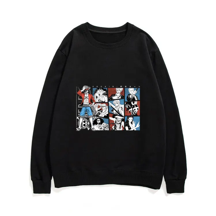 

Смешные аниме цельный графический принт уличная одежда ророноа Зоро, Луффи пуловеры топы унисекс повседневные свободные пуловеры пальто С...