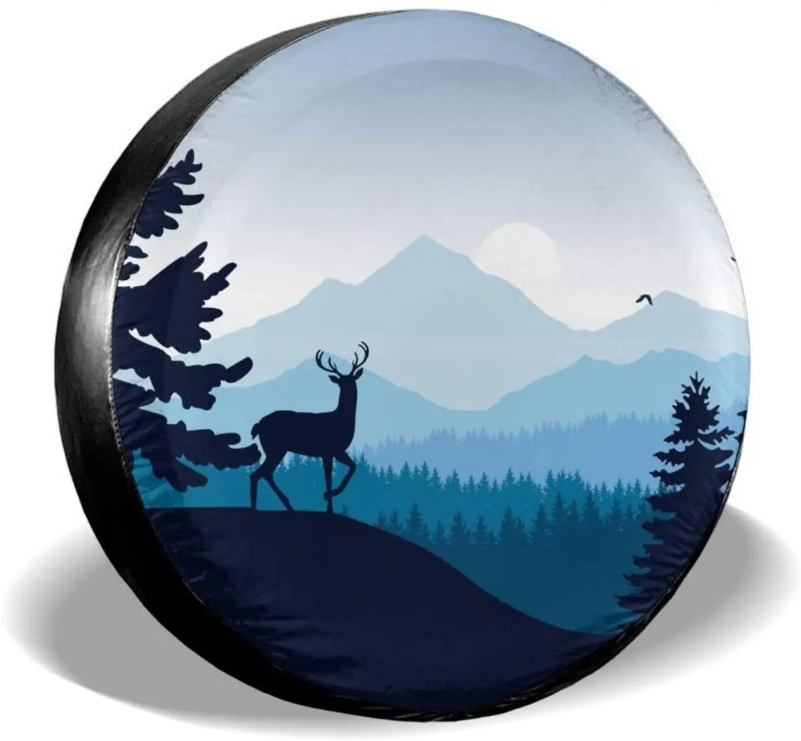 

YW Spare Tire Cover Portable Weatherproof Tire Protectors Wheel Tote Protectors Universal Fit for Trailer SUV Truck Camper RV