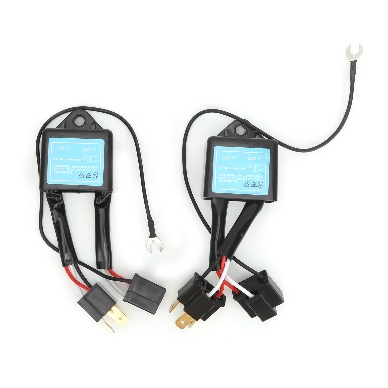 

2pcs LED Error Free Decoder Headlamp for H4 Polarity Converter AntiFlicker Fault Elimination