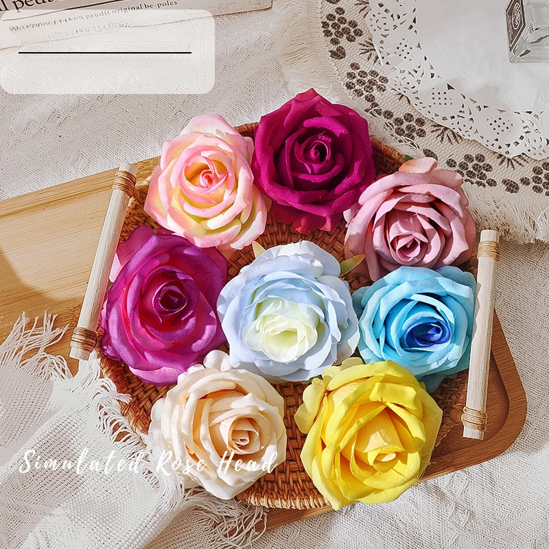 

Simulation Rose Head Handmade Bouquet Material Immortal Flower Decoration Simulation Flower Head Handmade Bouquet DIY