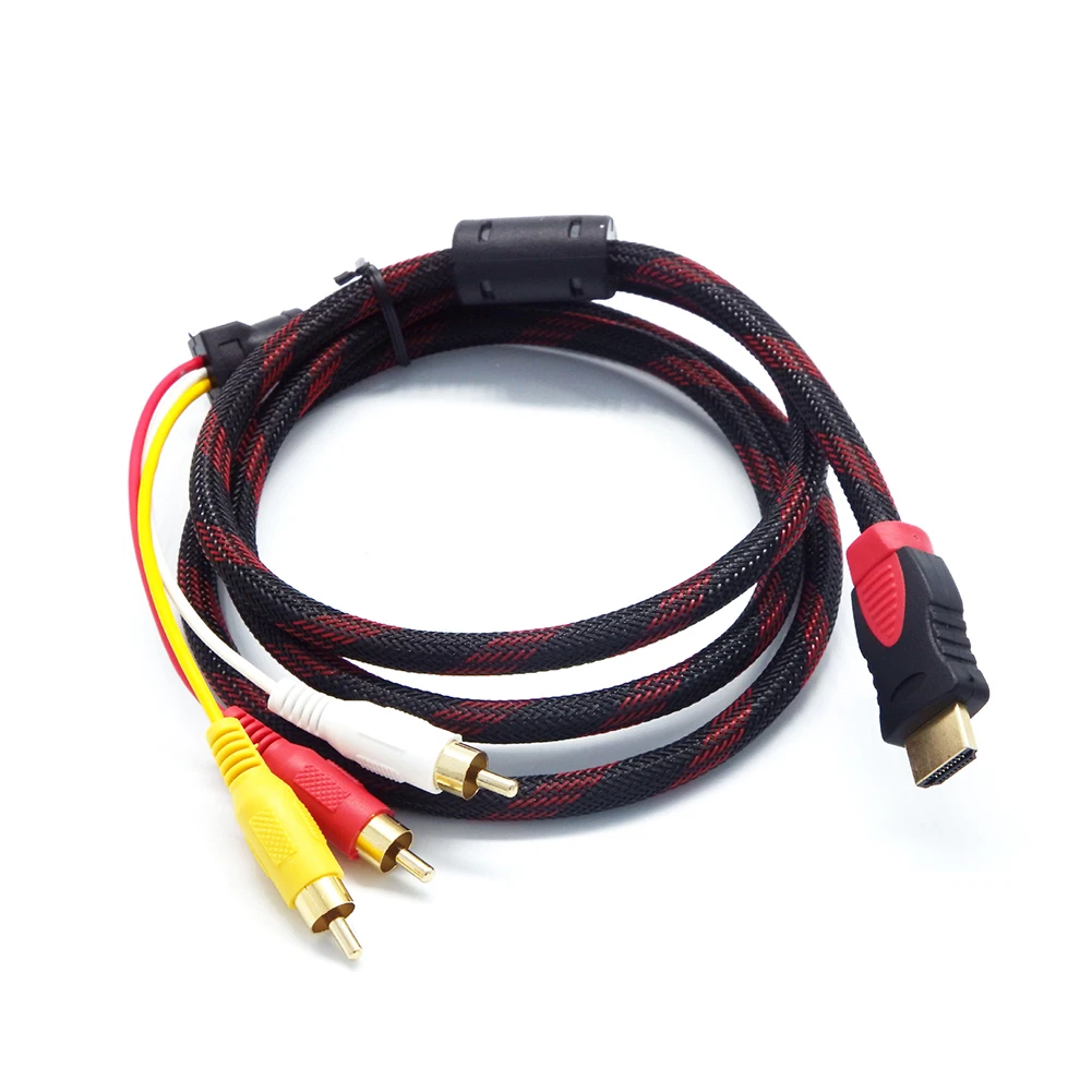 

HDMI-совместимый с наушниками 3RCA Audiokabel AV-кабель HD-композитный адаптер-Videokabel кабель передатчика сигнала 1,5 м