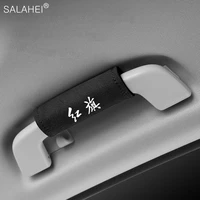 124pcs faux suede car roof handle protection cover pull gloves for hongqi h5 hs5 hs7 hs9 auto styling interior accessories