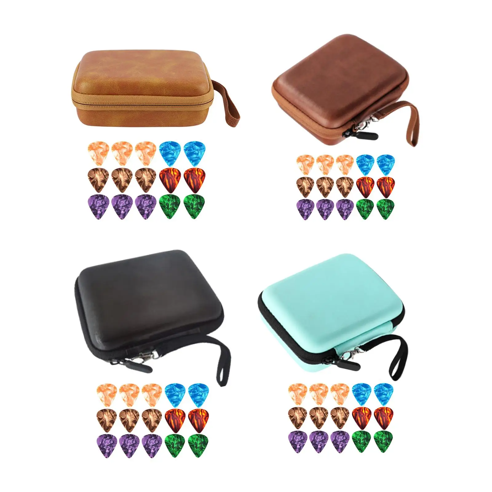 

Guitar Picks Holder Case Picks Storage Pouch Shock Absorption Plectrums Bag for