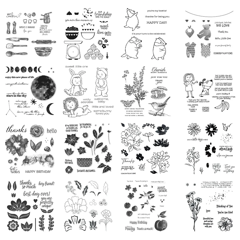 

Flowers Bear Animal Calendar Metal Cutting Dies Scrapbook Diary Decoration Embossing Diy Greeting Card 2022 New Arrival Hot