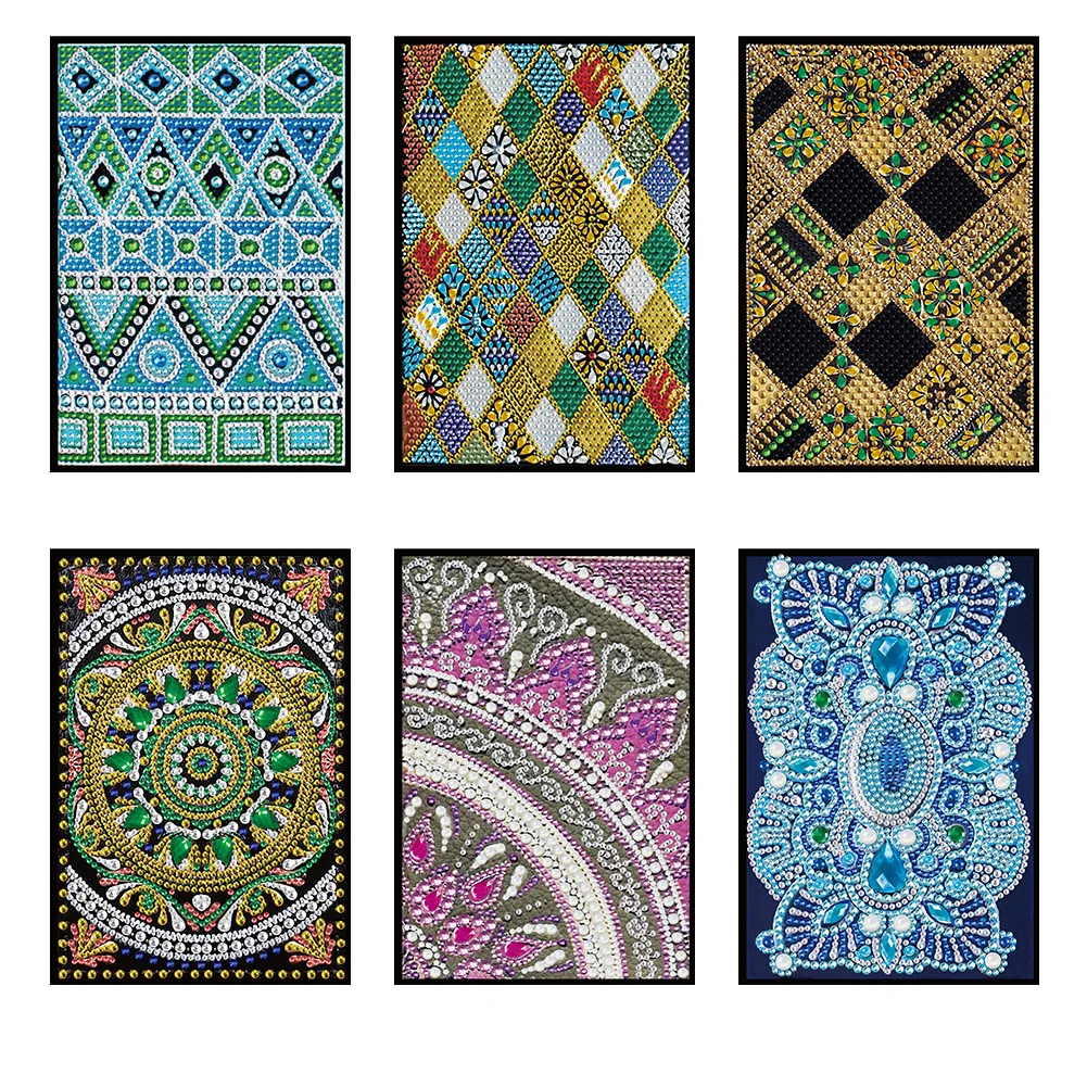 

Special Shaped Pattern Diamond Mosaic Notebook DIY Cover Diary Book Journal Office Writing Note A5 Notebook