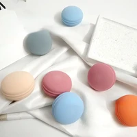 macaron non latex burger shape giant soft color sponge puff wet and dry dual use air cushion puff professional makeup beauty egg