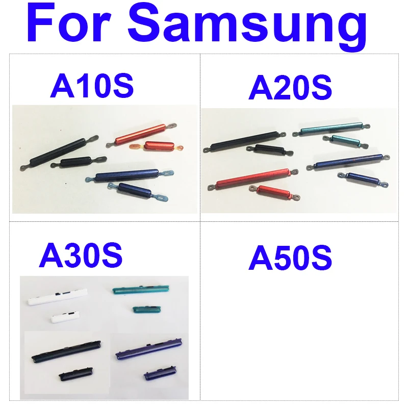 

For Samsung A10S A107F A20S A207F A30S A307F A50S A507F Power Volume Side Buttons On Off Power Switch Volume Side Keypads Parts