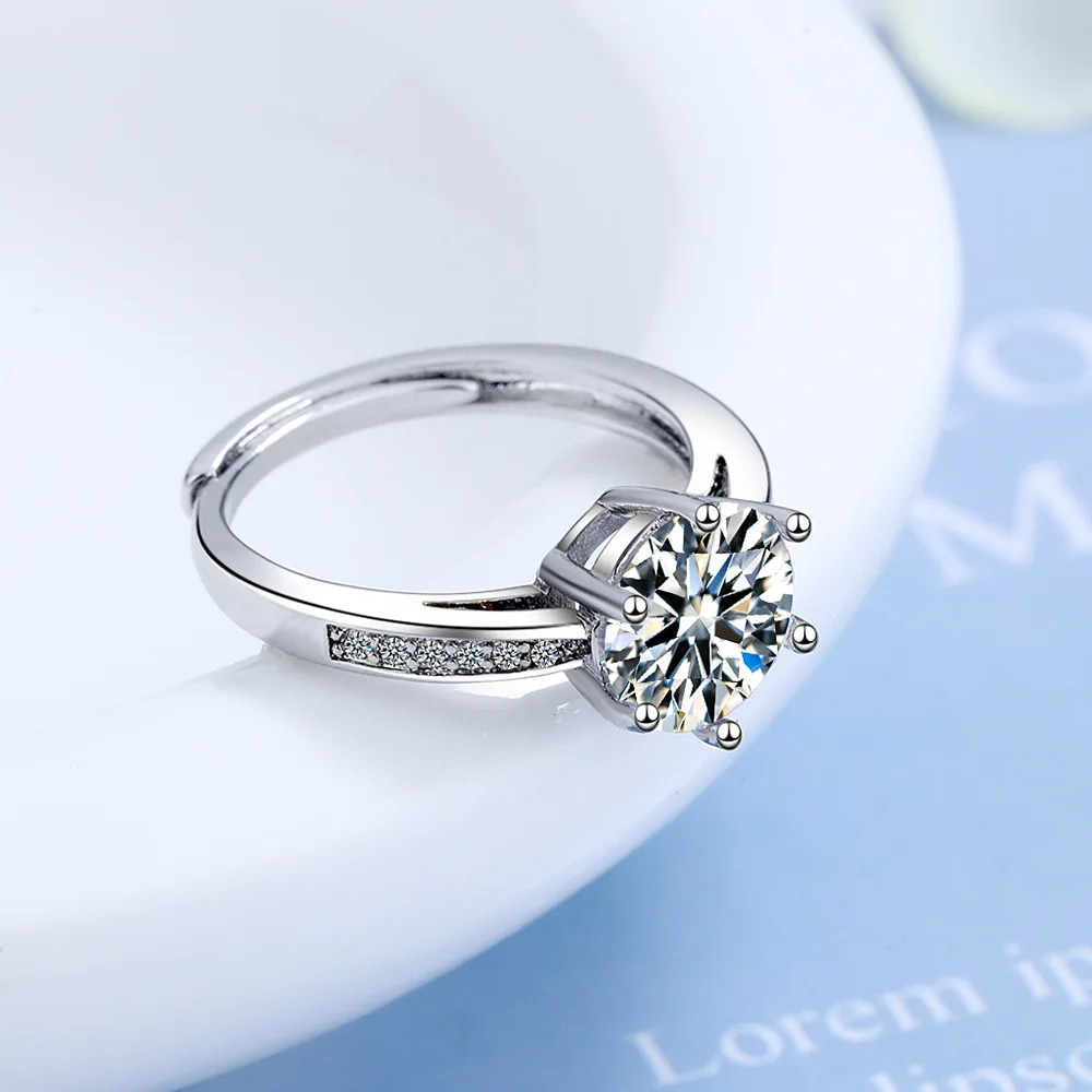 

DIWENFU 100% Genuine 925 Sterling Silver Zircon Ring for Women Luxury Origin Wedding Bands Silver 925 Jewelry Anel Jewellry Box