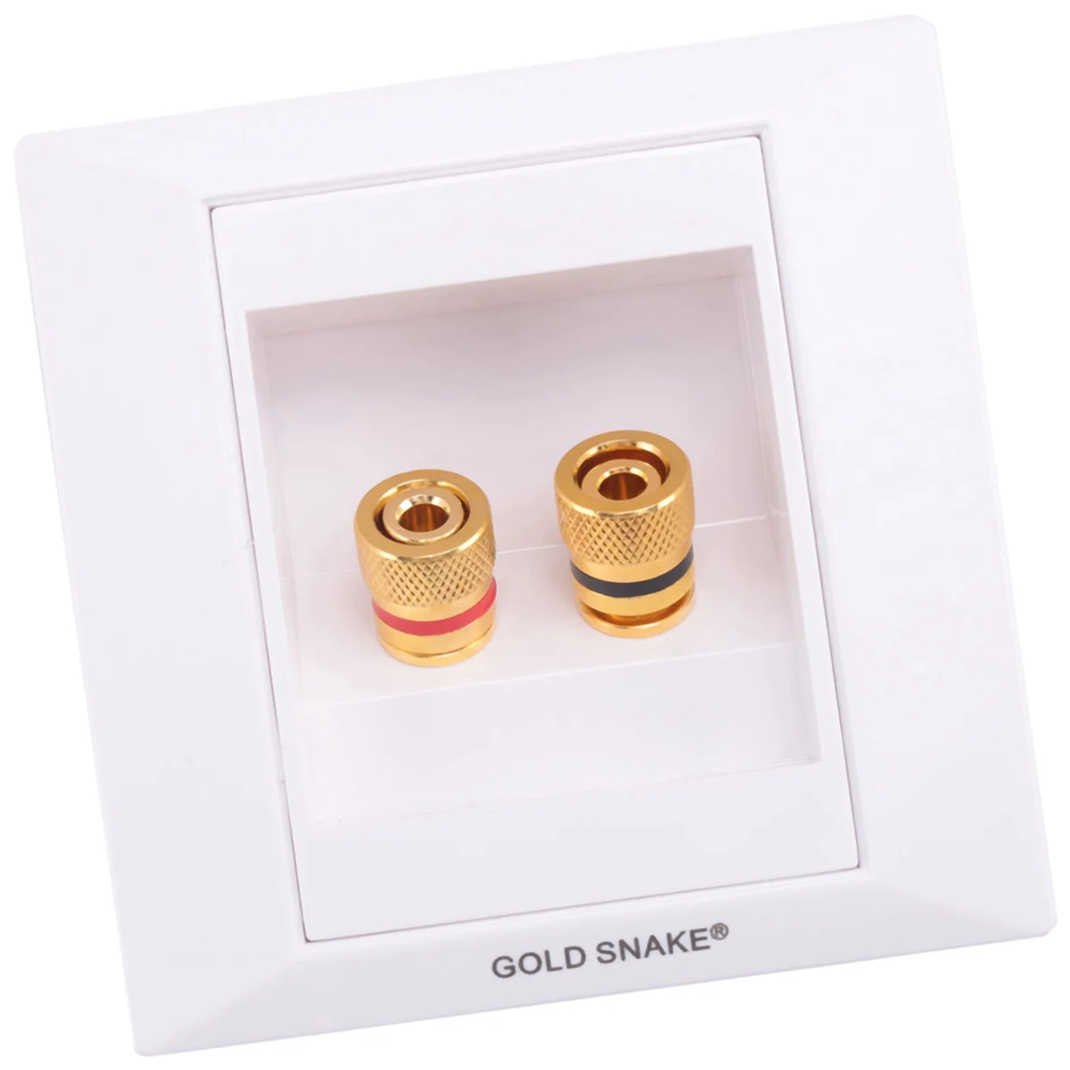 Настенная розетка SODIAL(R) с 2 разъемами для динамиков белая