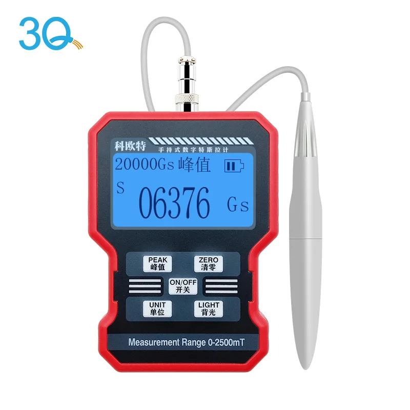 

3Q KT-101 Mt/gs Magnetic Field Tester Lcd Digital Gauss Meter