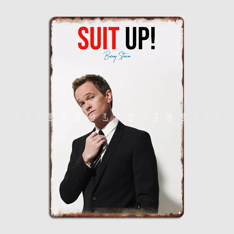 Suit Up Barney Stinson Metal Sign Pub Garage Wall Designing Plaque Tin Posters | Plaques &amp Signs