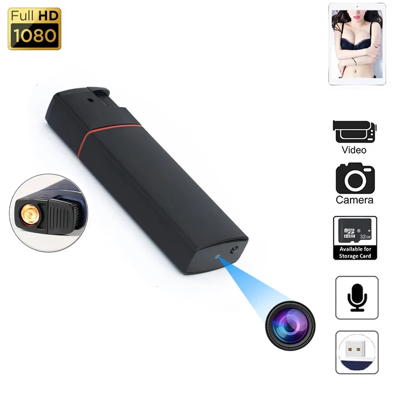 

2 In 1 Lighter and HD Mini Camera Night Vision Portable Outdoors Recorder Micro Camcorder Outdoors Emergency Electronic Lighter