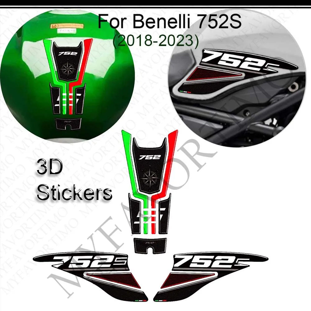 Защитная накладка на бак для мотоцикла Benelli 752 S боковые захваты комплект