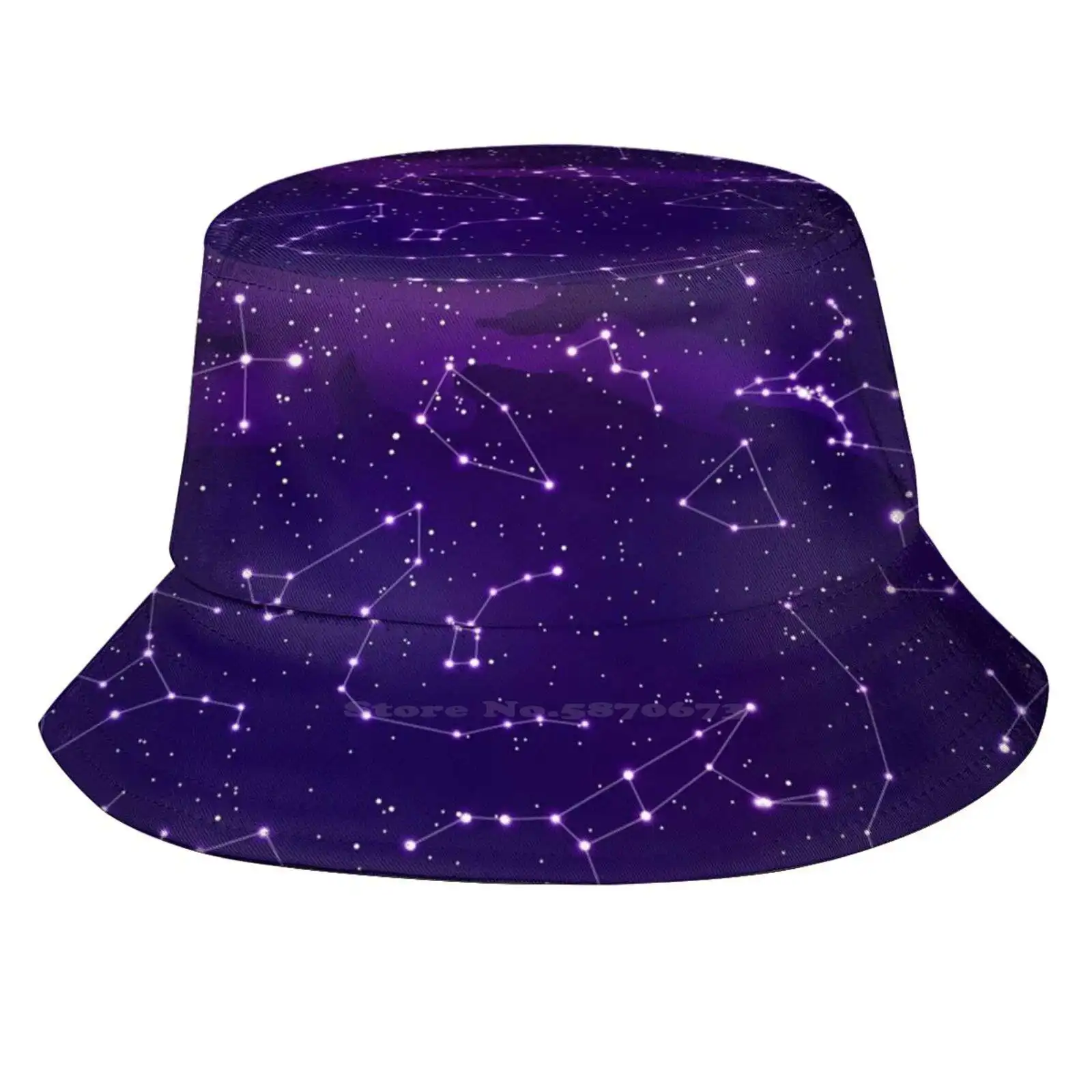 

Star Field Women Men Fisherman Hats Bucket Caps Stars Galaxy Astronomy Space Purple Sky Nebula Universe Astrology Zodiac