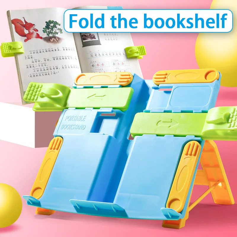 

Adjustable Reading Book Stand Portable Non-Slip Metal Folding Textbooks Tablet Reading Book Stand Home