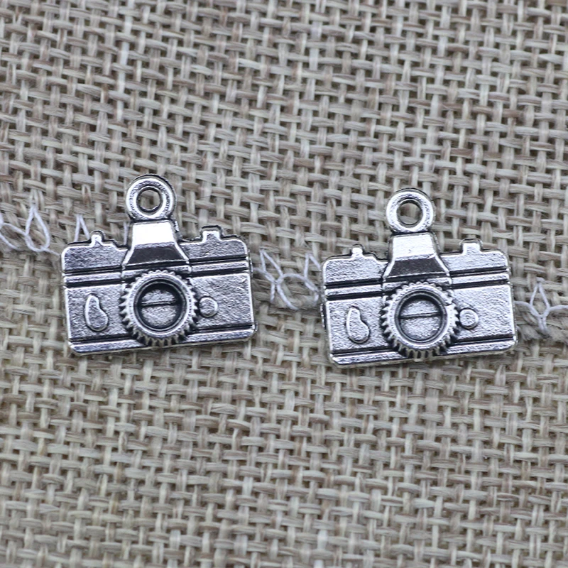 

15 Pieces 15x14mm Antique Silver Color Camera Pendant Diy Handmade Charm Factory Wholesale Alloy Charms