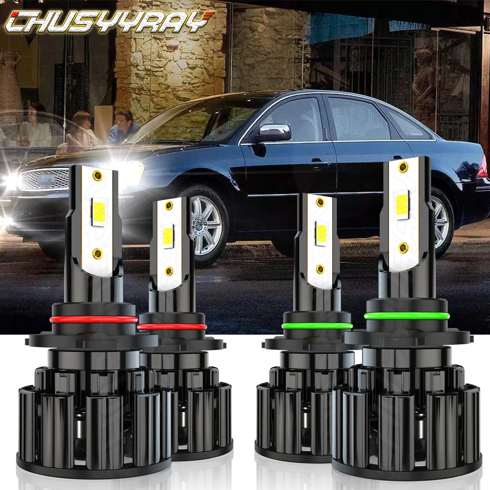 

CHUSYYRAY, совместим с Ford Five сто 2005 2006 2007 4x9005 9006, комбинированные лампы ближнего/дальнего света 6000K, чистые белые автомобильные аксессуары