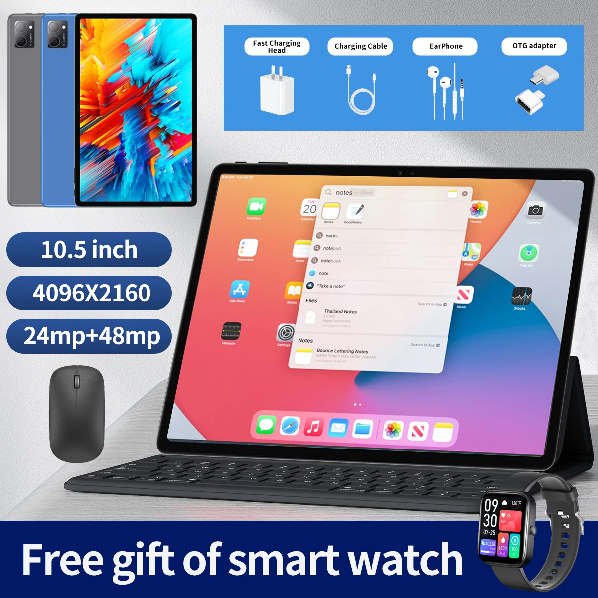 

2023 New Arrival 10.5 Inch Tablet Android 13 Google Play Dual 5G Network GPS Bluetooth WiFi Tablets 16GB RAM 512GB ROM