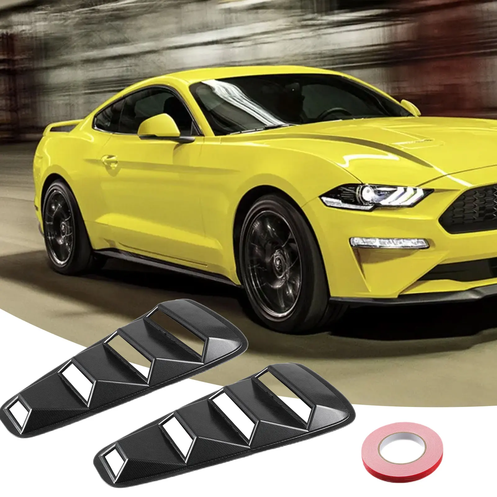 

Black Side Window Louvers Scoop Cover Vent For Car 2005 2006 2007 2008 2009 Panel Side Window Shutter Vent Louver Scoop Vent