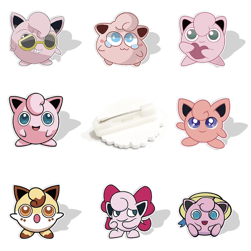 

Lovely Pokémon Jigglypuff Resin Brooches Acrylic Badges Pins Cute Jewelry Girls Birthday Gift Holiday Dress Up BKM461