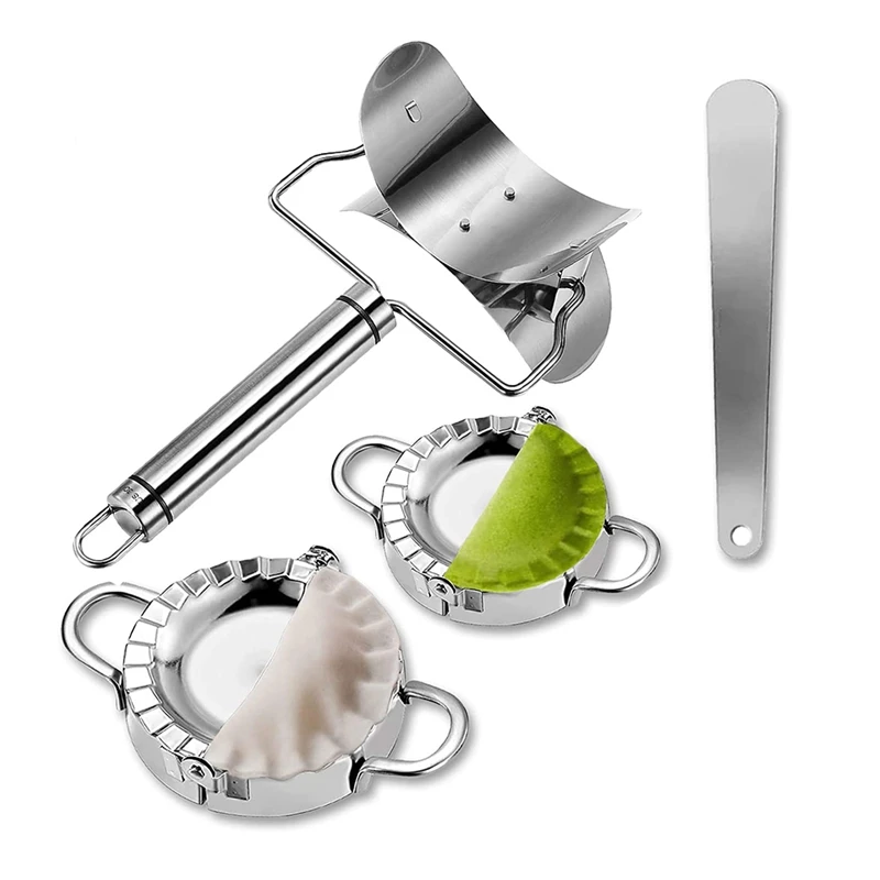 

Dumplings Maker 4 Pcs,Empanada Press Mold And Cutter For Chinese Wonton Pie Ravioli Dough Pastry, Kitchen Tools
