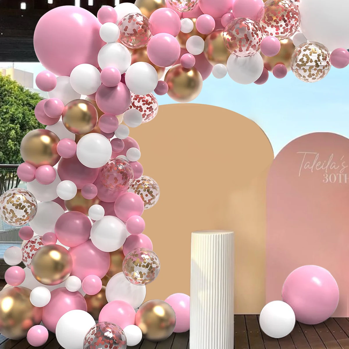 Детские синие и белые фотообои для дня рождения свадебные украшения набор