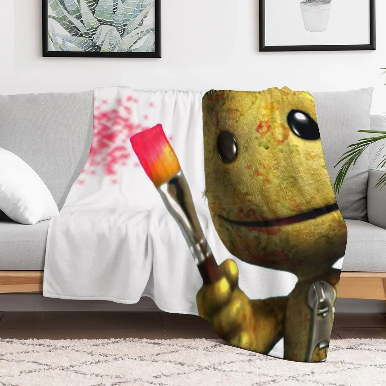 Плед LIttle Big Planet SackBoy пушистые одеяла для дивана