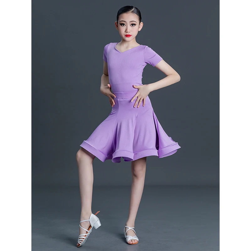 Детский костюм для латиноамериканских танцев конкурсов девушек комплект из двух