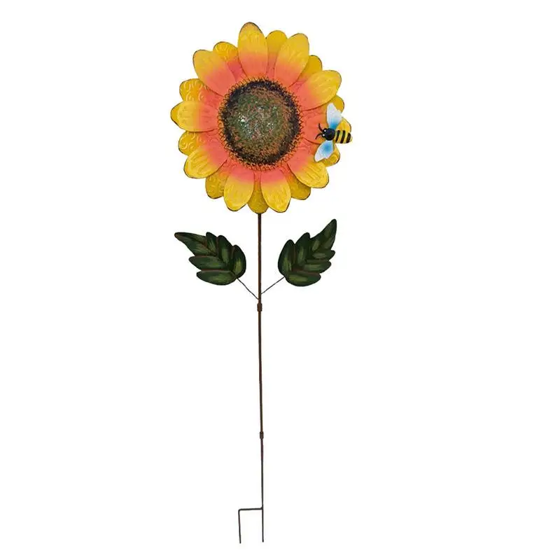 

Metal Flower Garden Stake Outdoor Lawn Patio Sunflower Decoration Ornament Sunflower Garden Stake Decorative Garden Stakes