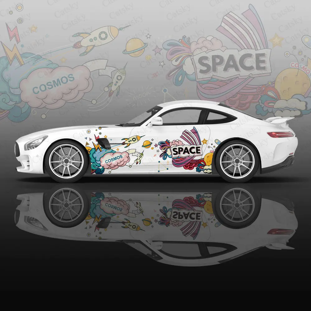 

Виниловая наклейка Itasha для кузова автомобиля с изображением космонавта