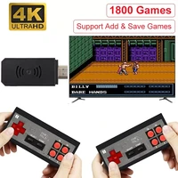 video game console built in 1800 games 8 bit game player handheld game console dual wireless controller gamepad hdav tv out