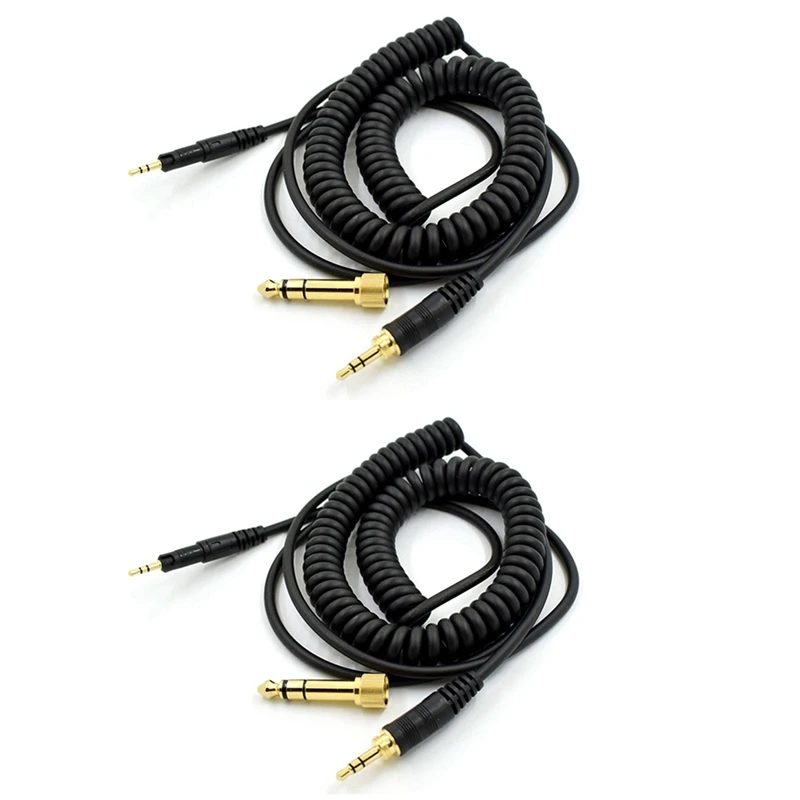 

2X Replacement Audio Cable For Audio-Technica ATH M50X M40X Headphones Black 23 Augt2