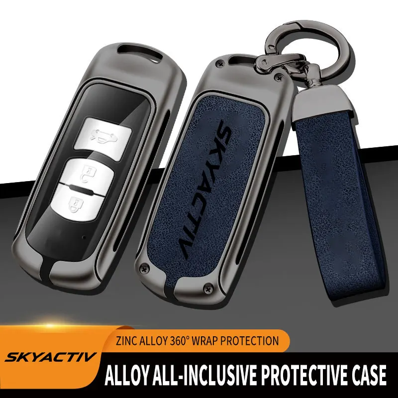 

Zinc Alloy Car Key Case Skyactiv For Mazda 3 2 6 CX3 CX5 CX30 CX8 CX9 MX5 Remote Control Protector For MAZDA SKYACTIV Key Cover