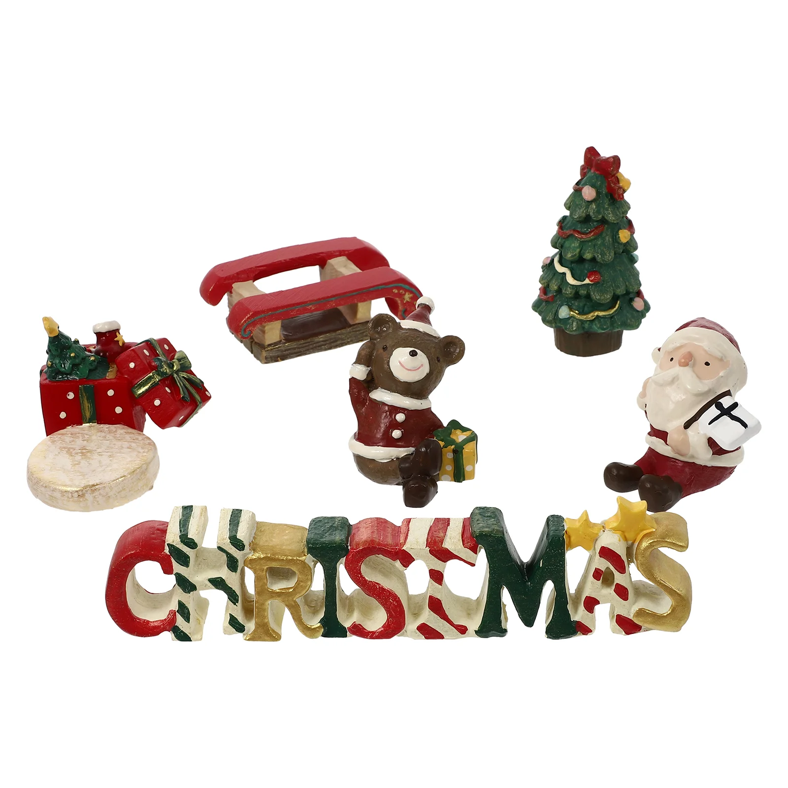 

Tank Fish Xmas Decorations Christmas Ornaments Holiday Small Party Figurine Tree Resin Figurines Landscape Toppers Cartoon