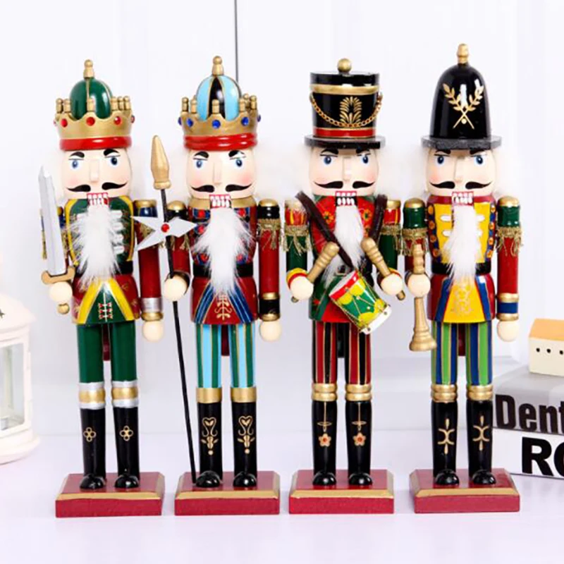 Деревянные фигурки Щелкунчик 30 см кукла-Щелкунчик настольные поделки детские