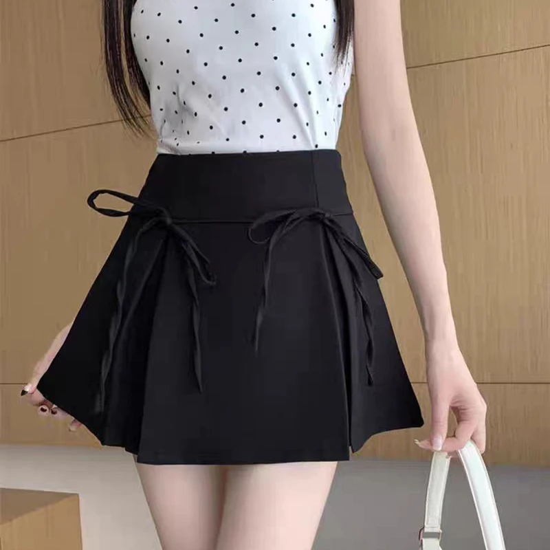 Женская Милая Мини-юбка ITOOLIN С Оборками Трапециевидной Формы Высокой Талией