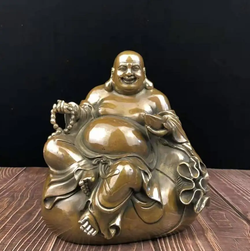 

Pure copper cloth bag Laughing Buddha ornaments