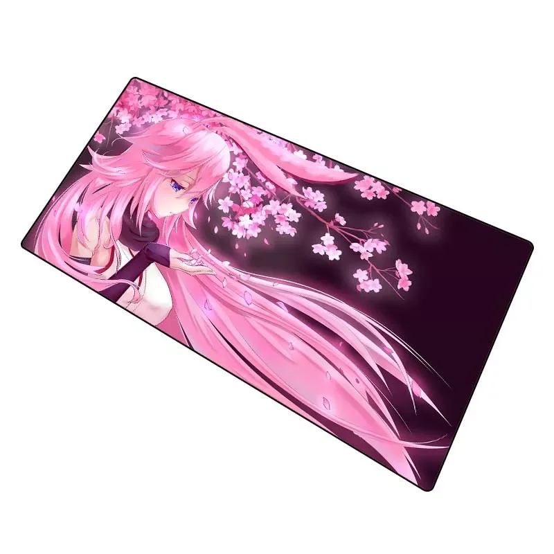 

900x400/350X600mm Anime Pink Flower Hair Girl RGB Large Gaming Mouse Pad LED Lighting Mousepad Gamer Computer Desk Mat Pad|Mous