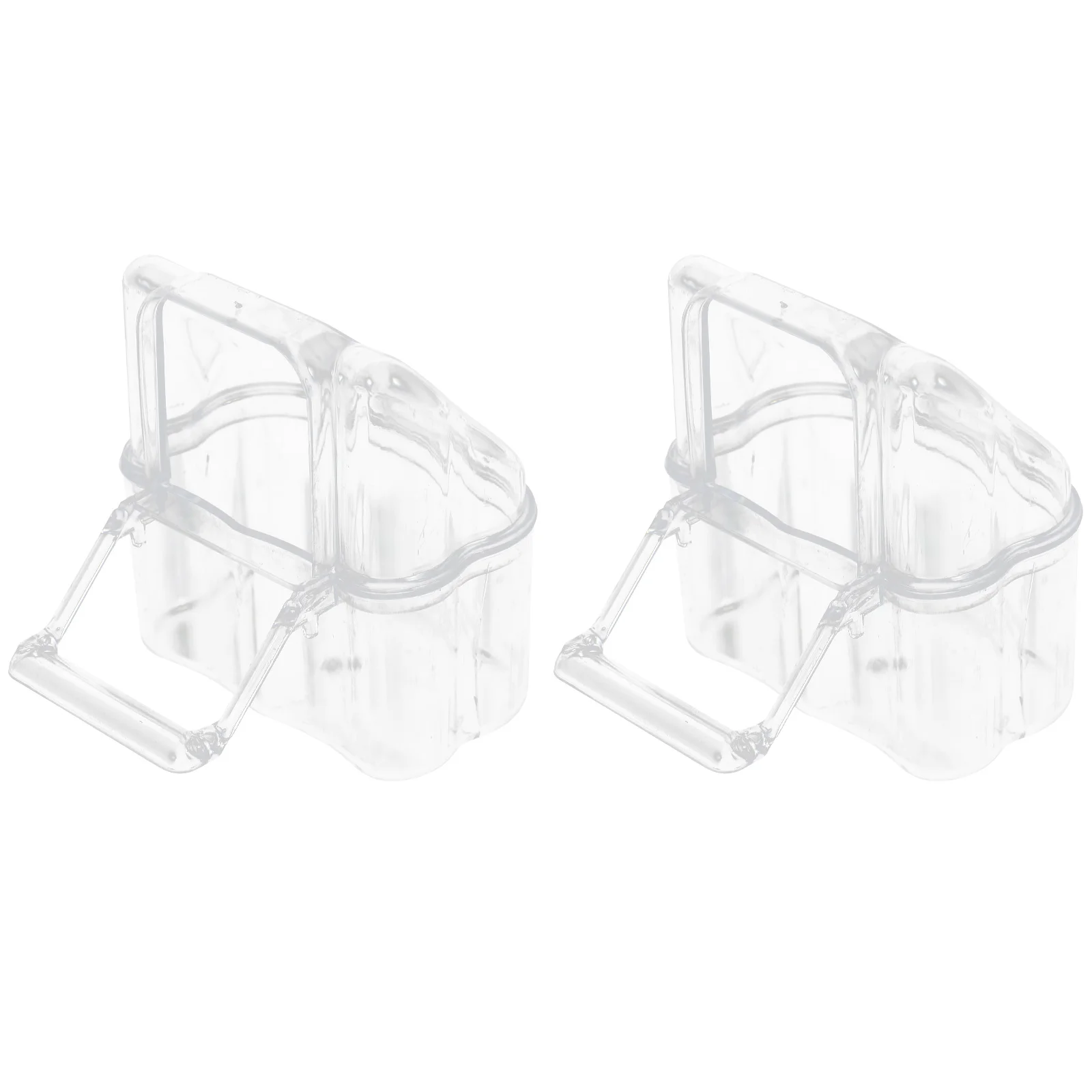 

2pcs Bird Dispenser Boxes Bird Cage Feeders for Parrot (Transparent)