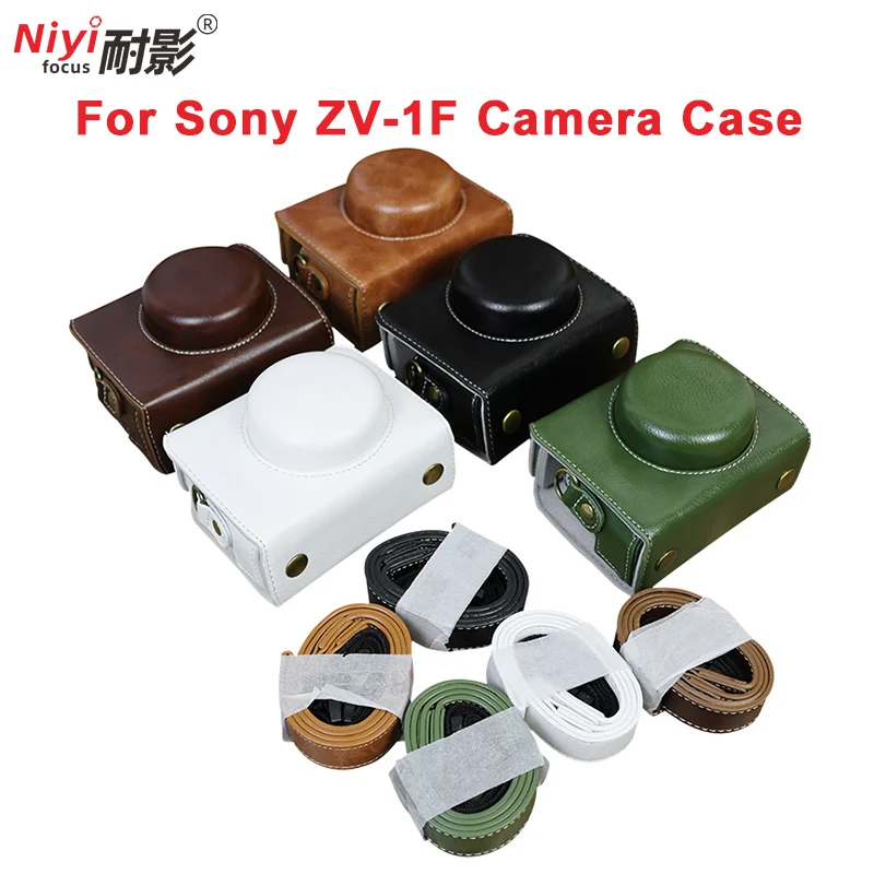 

PU Leather Case for Sony ZV-1F Camera Protection Bag With Shoulder Strap Single-Lens Electronic Viewfinder Digital Camera