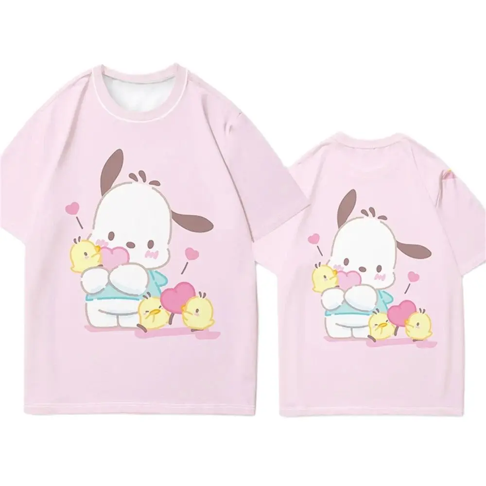 Miniso Футболка Унисекс С 3d Принтом Аниме Pochacoo Уличная Одежда Топ Большого Размера