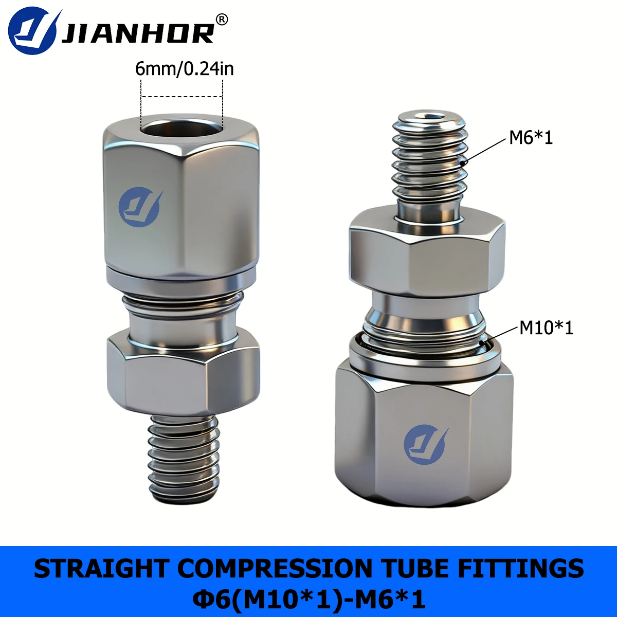 

Компрессионный фитинг для смазки из углеродистой стали 6 мм