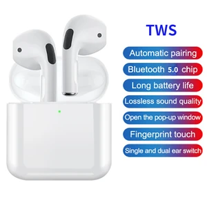 Pro4 TWS Wireless Earphones Earpoddings Fone Bluetooth Mini In Ear Earbuds With Charging Case Handsf