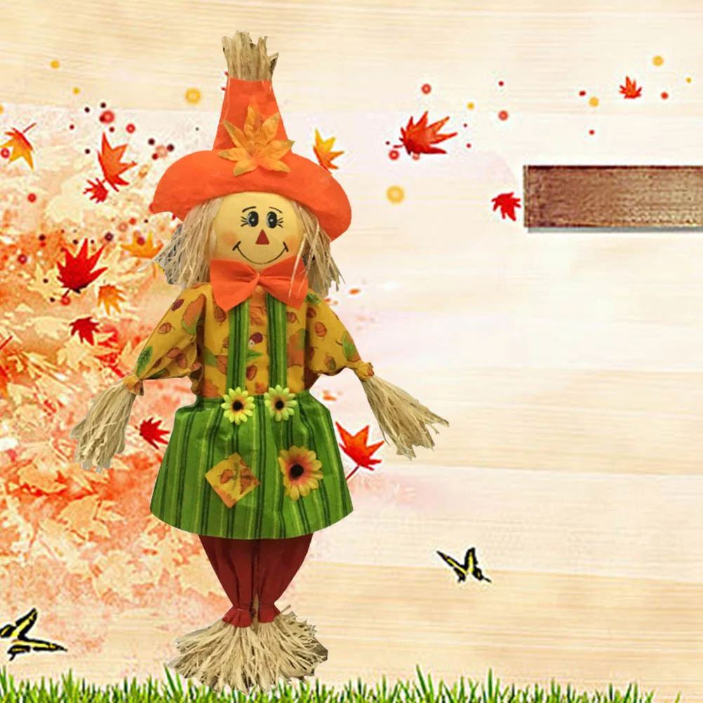 

Scarecrowdecorationornaments Harvestdecor Fall Straw Garden Decorations Thanksgiving Home Kit Layout Ornament Decorative