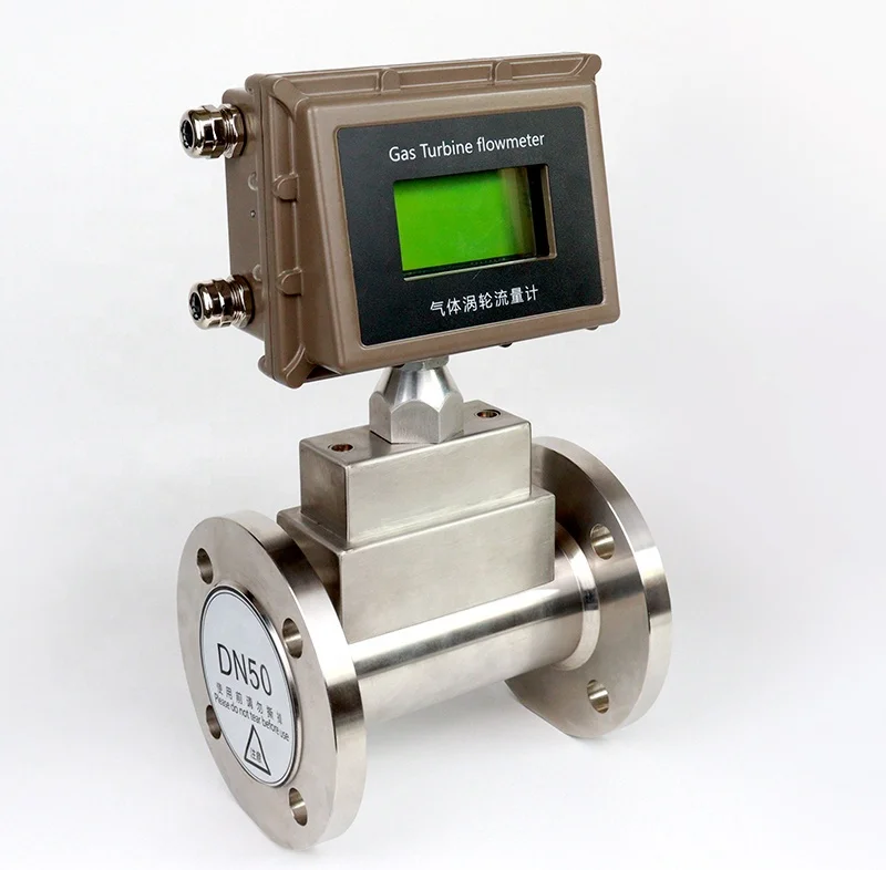

KF500 series hi-temp 1'' /2'' flange connection smart digital lcd display DN50 volume corrector natural gas turbine flow meter