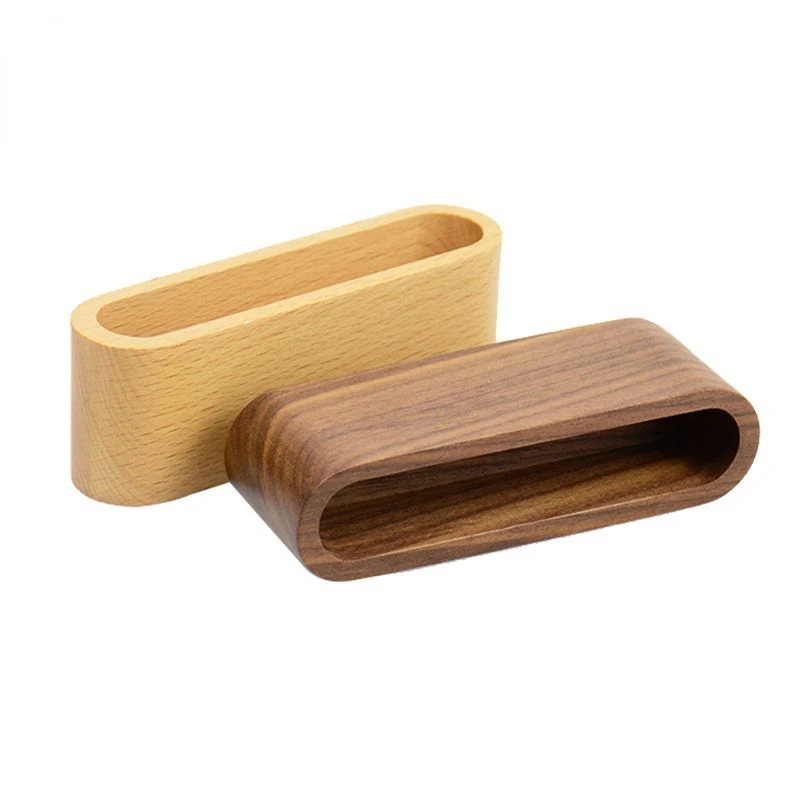

Wooden Table Business Card Display Stand Memo Holder Storage Box Organizer Walnut Beech Wood